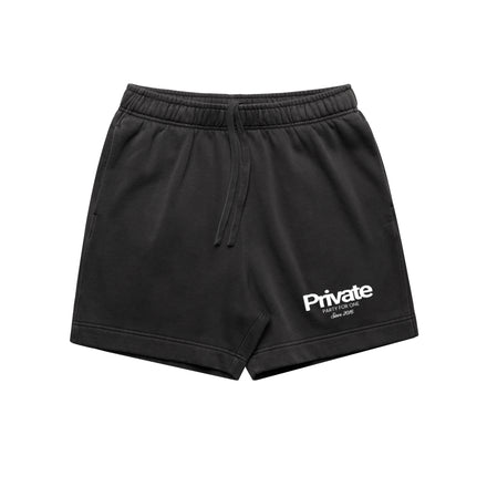 Private Since 2016 Faded Black Shorts